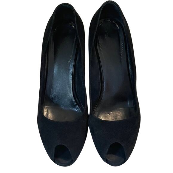 Yves Saint Laurent Palais Platform Stiletto High Heels Peep Toe Suede US 9 EU 39 - Picture 3 of 17